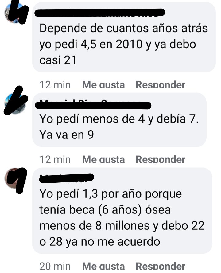 Barb_Stormhood's tweet photo. Sobre el CAE, creo que poco se habla de que es el crédito más usurero de Chile.
Los bancos se forraron. El estado simplemente lo permitió. Los políticos fueron complices. 

Les dejo comentarios de un grupo de Facebook. https://t.co/QrJRa1Nrrf