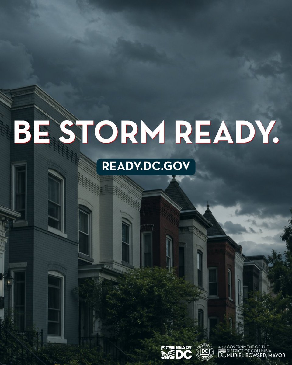 DC_HSEMA's tweet photo. Thunderstorms with heavy rain and high winds are forecasted for the District this afternoon and evening (June 14). 

Plan for storms before they arrive:
- Get free local weather alerts at https://t.co/e5t0dRlh0X
- Know where you'll shelter
- Charge essential devices
- Secure loose balcony/patio items
- Gather supplies like medical devices, flashlights, and a radio

Learn more weather preparedness tips: https://t.co/9SFUUyDepb.