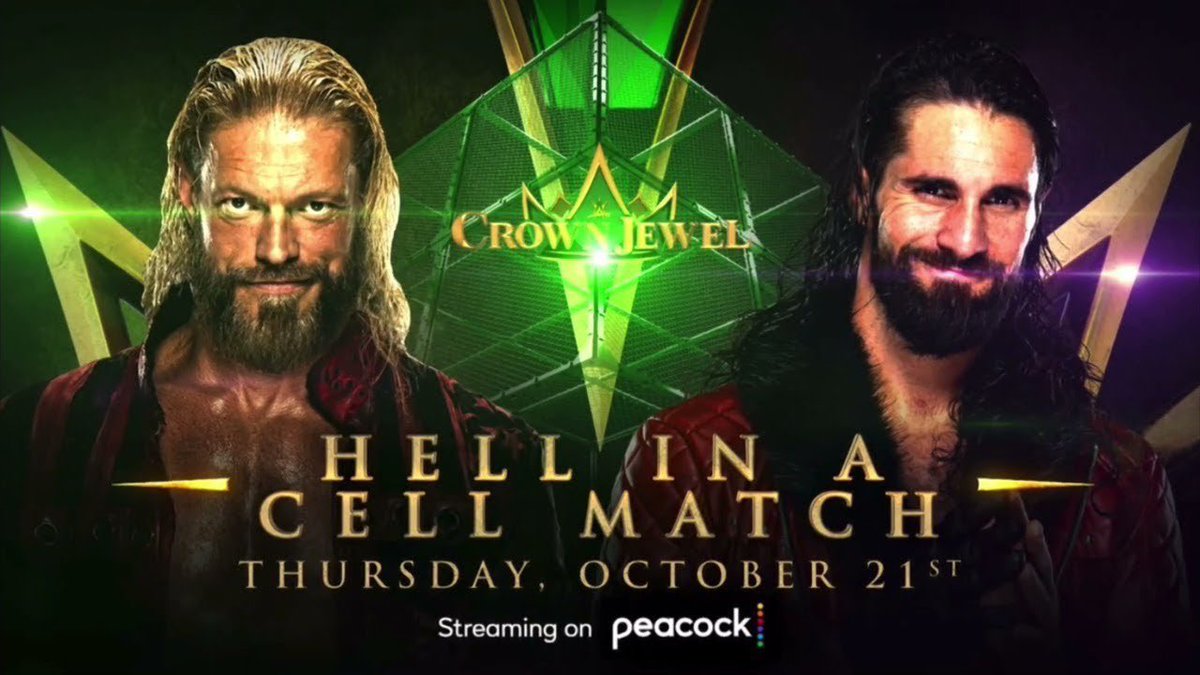 Numberbtw's tweet photo. Seth Rollins vs Edge 
Crown Jewel 2021 - ⭐️⭐️⭐️⭐️.75 https://t.co/Oz0o2cOuwF