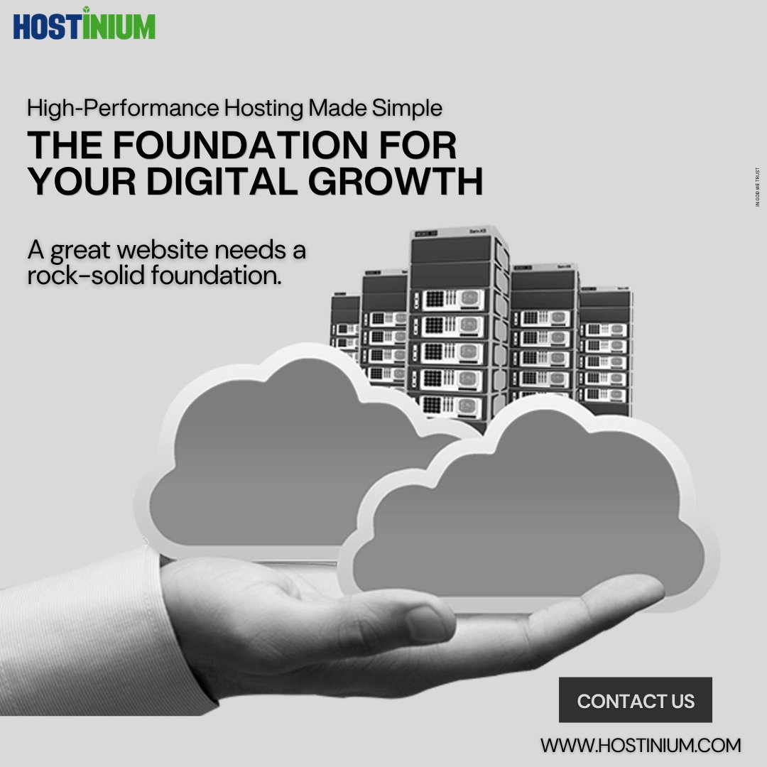 Hostinium's tweet photo. 📷 A Great Website Needs a Rock-Solid Foundation
With Hostinium, you get lightning-fast server speeds 📷, dependable performance 📷, and a support team that actually listens 📷.
We strip away the complexity 📷📷
https://t.co/C55kHGh4fV https://t.co/Jgh5FmpOUG