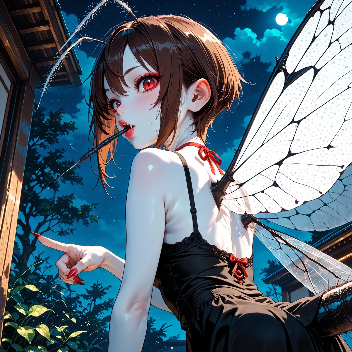 VampM9999's tweet photo. #吸血鬼 #vampire #女吸血鬼
今日の次点たち（お題：一匹の蚊の冒険）
そもそも、羽の感じもなんか違うんですよね。口元もストローを用いて表現できないかとチャレンジしましたが、うーん、まだまだ… https://t.co/Li9zK085RZ