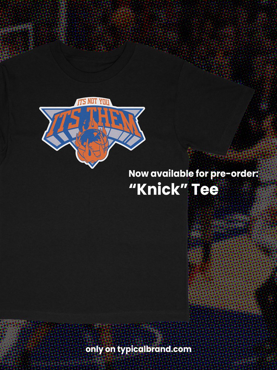 TypicalBrandMFG's tweet photo. Congrats New York, now available for pre-order: Knick Tee.
https://t.co/dUtFfl0vgs https://t.co/wGXG2Mhb26
