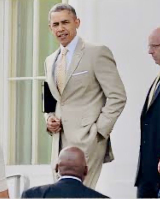 B15rad's tweet photo. @mmpadellan President Obama with the audacity to encourage hope, health care, and marriage equality….while occasionally wearing a tan suit. Oh, how we appreciate you, sir!

#PresidentObamaAppreciationDay https://t.co/m5aRXBHAyi