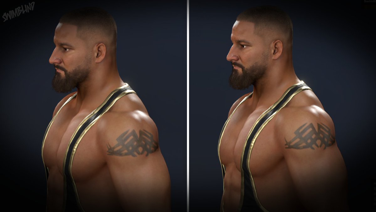 SwimBlind's tweet photo. Fixed Bron Breakker's Tattoo in #WWE2K26 https://t.co/gNkHAZnZPq