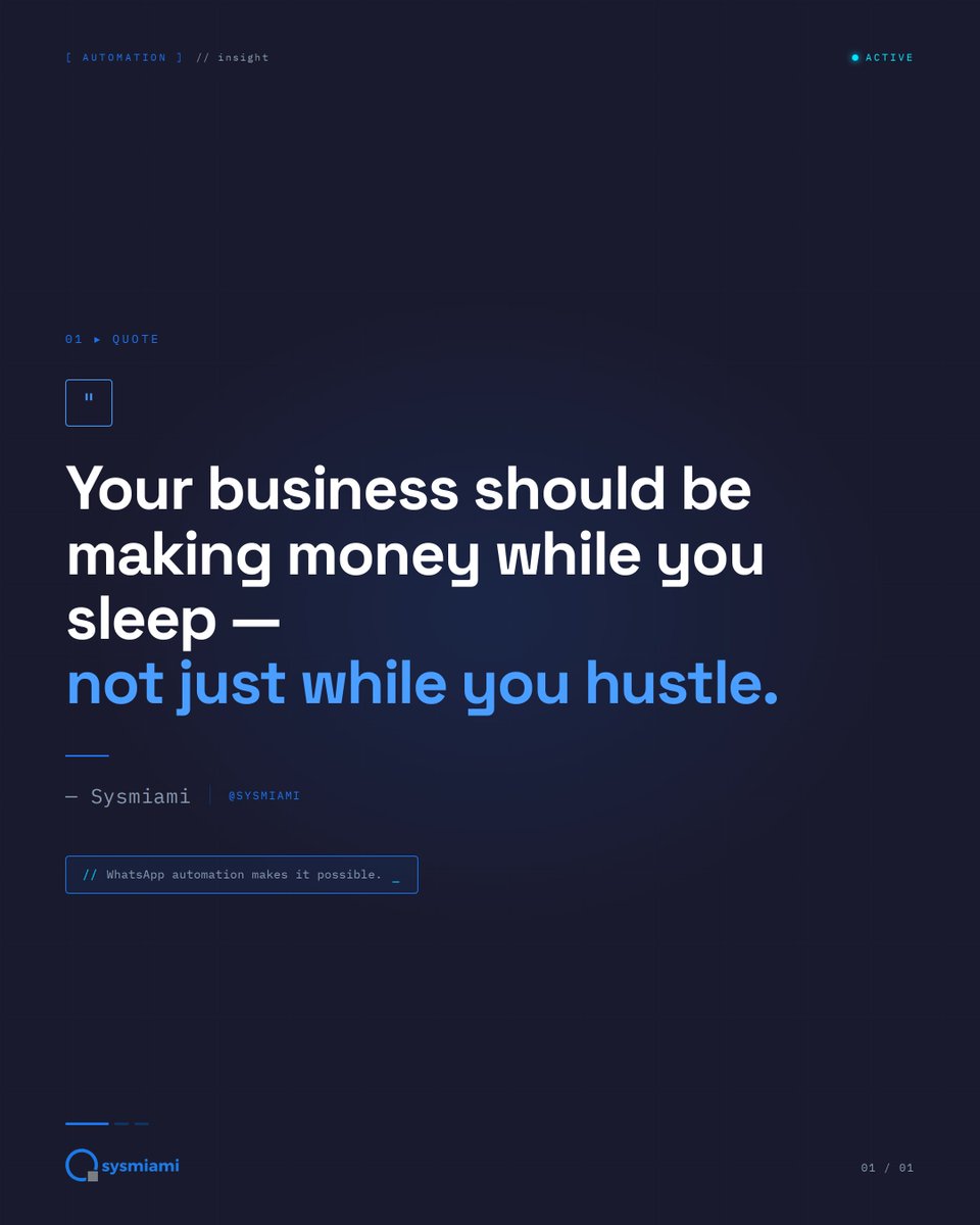 sysmiami's tweet photo. Your Miami shop is losing customers at 11pm — not because you're closed, but because no one replied. WhatsApp automation fixes that. #WhatsAppBusiness #MiamiSmallBusiness https://t.co/tKJ4tyhSVi