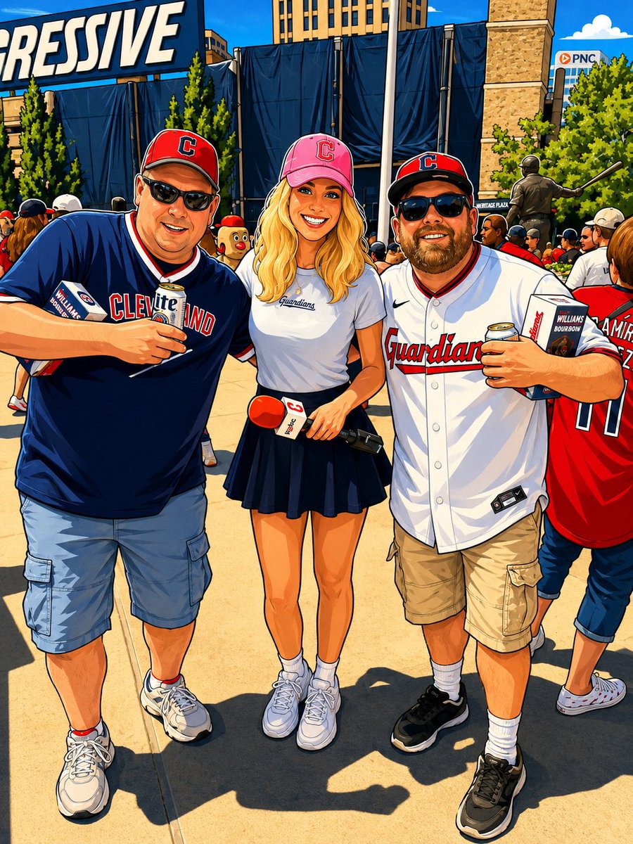 AndyMees216's tweet photo. Fun time yesterday at the @CleGuardians game. Let’s get a SWEEP this afternoon (weather permitting).⚾️👊 #GuardsBall https://t.co/3SG6v7sb8s