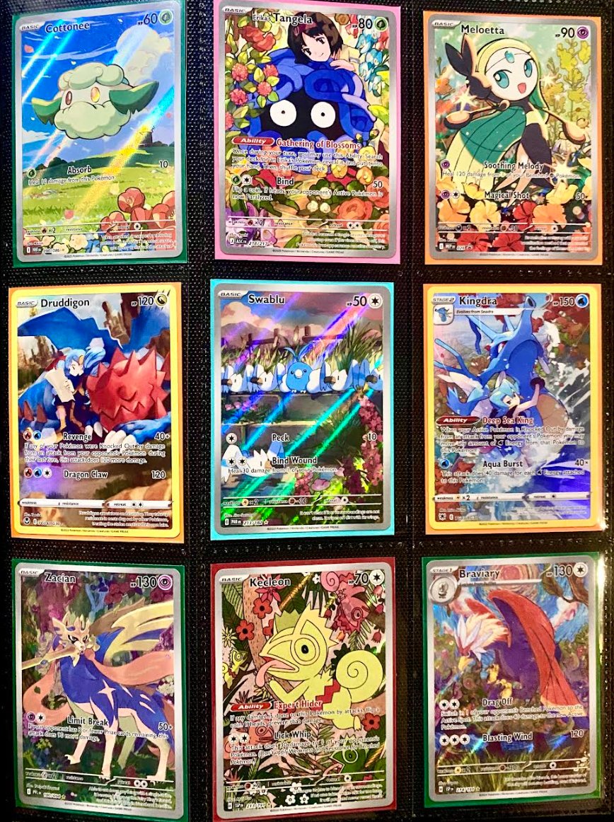 _Emulator's tweet photo. i really need some pokemon pals so that we may enjoy the beauty of eachother's binders... so i present to you my favorite page. i am going to start a movement of Binder Bros - we care not of the price of the card, but of the pure aesthetics of the page. https://t.co/KdPbMrW9SC