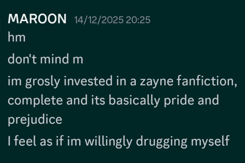 MaroonNoMercy's tweet photo. For those who haven’t  read it, one of my favourite completed Zayne fanfictions out there that had me go like this 6 Months ago to a friend of mine, I couldn't properly type even if my life depended on it. https://t.co/xPb2HcAYNe