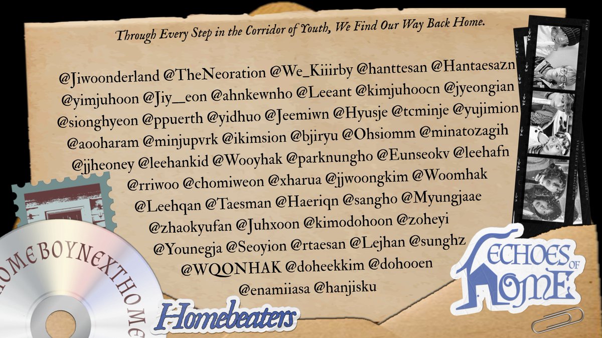 BOYNEXTHOME's tweet photo. ⠀
✷ / 🚪 With gentle knocks on every door, the 𝗛𝗼𝗺𝗲𝗯𝗲𝗮𝘁𝗲𝗿𝘀 helped these whispers travel everywhere they could. For all the dedication and hard work, please take https://t.co/WiM7uMW3ym as a warm appreciation! 🕊
⠀ https://t.co/eYwvcjKlYN