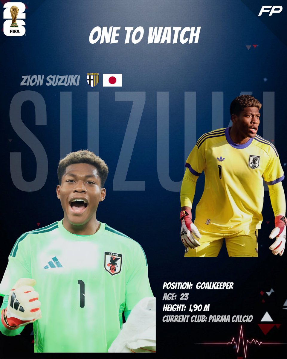 FootPulseOffi's tweet photo. π―π΅ ONE TO WATCH: ZION SUZUKI π§€
Japanβs 1.90m wall is ready! At just 23, the Parma Calcio keeper is set to shock the world.
Can he keep a clean sheet tonight against the Netherlands? π§±
Rate his potential from 1-10! π
#WorldCup2026 #ZionSuzuki #Japan #Footpulse https://t.co/XSpPYqhbFs