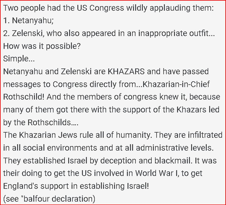 wiltis02's tweet photo. @BRICSinfo Netanyahu doesn't need to judge with his head, because he was PUT in that position only to strictly follow the orders of his masters.
The same goes for Zelensky. 
https://t.co/F4zcdrqSZ4 https://t.co/74xrQSWw4q