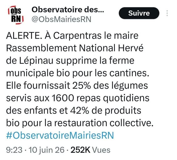 JRenardiere's tweet photo. Voilà le RN au pouvoir dans une Mairie... https://t.co/VUBsX0D8Ba