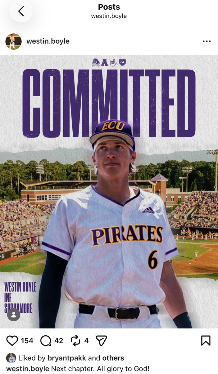 StephenIgoe's tweet photo. East Carolina has its first transfer portal pick up in Purdue transfer SS Westin Boyle.

One of the best defensive SS in the portal. Hit .285 with a .783 OPS as a freshman. https://t.co/CQm6zgMV4Y