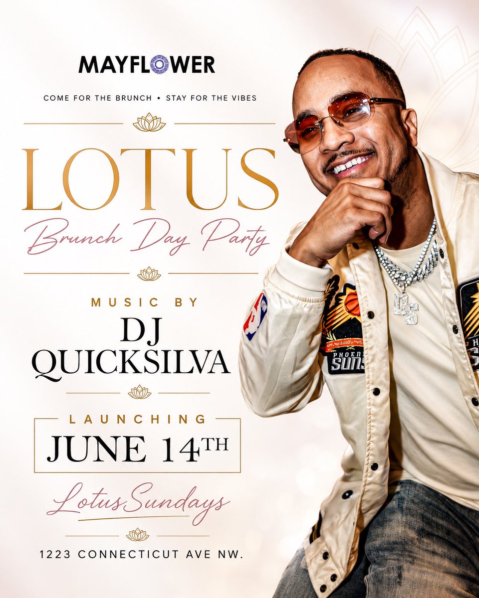 DJQUICKSILVA's tweet photo. DC it’s #SundayFunday and we taking the Vibes to themayflowerdc 😎 I’m Performing 7-10p #QuickSilvaIsHere https://t.co/MVJjjYXsjO