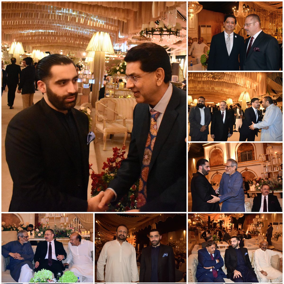RazzaqueShkh's tweet photo. @sharjeelinam @rawalsharjeel کراچی: سینئر صوبائی وزیر، صوبائی وزیر براۓ اطلاعات، ٹرانسپورٹ و ماس ٹرانزٹ شرجیل انعام میمن اور پیپلز پارٹی کے رہنما راول شرجیل میمن نے جناب نور محمد کاکڑ کے صاحبزادے کی شادی کی تقریب میں شرکت کی۔ اس موقع پر مختلف سیاسی، سماجی اور کاروباری شخصیات بھی موجود تھیں۔
@sharjeelinam https://t.co/IXqkuDWFHu