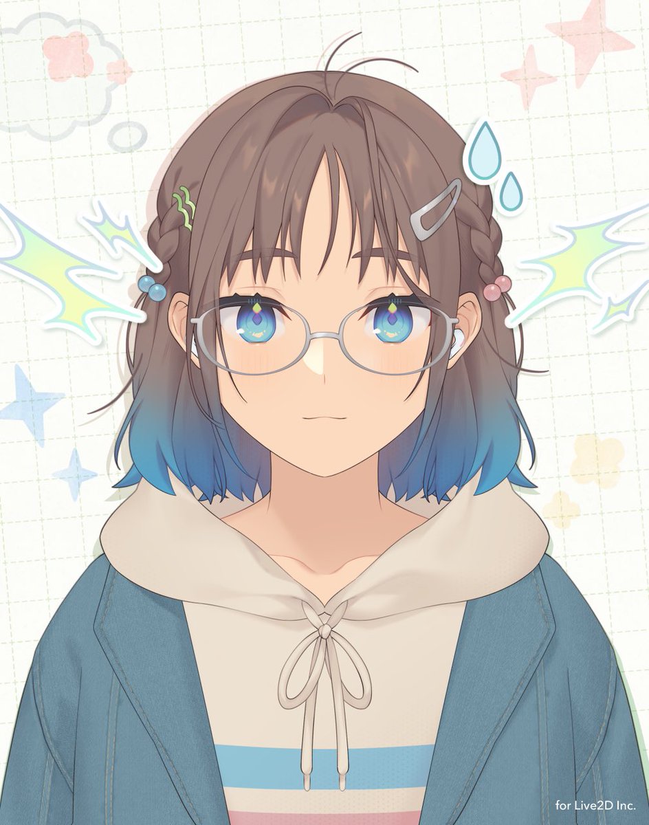 seica_4's tweet photo. 📣Late Post
I did the illustrations and character design for Live2D's 20th Anniv. song "Shape the Future (English ver.)"🌈🎨
The character is an otaku who tries her best...🏆
Animation and modeling by #cillia (that's oomf)
Sung by the hottest woman ever #nerissa_en
↓ https://t.co/fhNHrMj8Ty