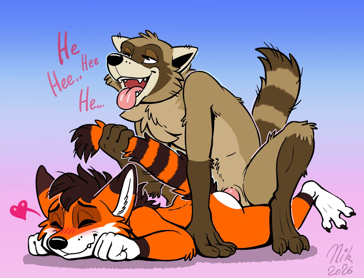 NikRaccoom's tweet photo. Look how foxy's enjoying the raccoon dick~ 😏🤤💦 https://t.co/fujtSW2Jwb