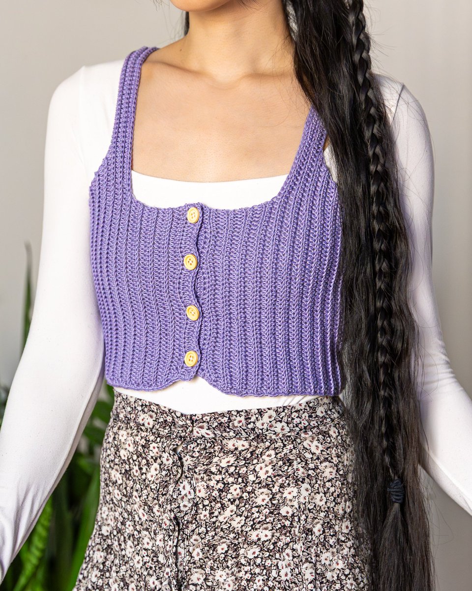 tcddiy's tweet photo. New investment for summer.  Check out our new button up vest. 😉 
Pattern No. 661

📺https://t.co/fiUZEvT0jQ
📄 https://t.co/f1jrJ4ReA5 
#crochet #crochetclothes #moderncrochet #tcddiy #handmadestyle 

Fun fact: prefer most foods to be sour. 🍋‍🟩 https://t.co/KalcAiwdGT