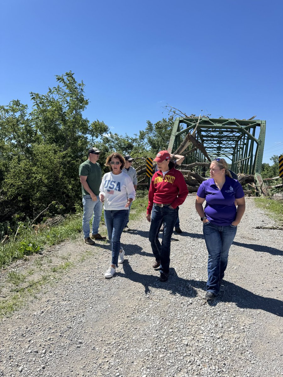 IAGovernor's tweet photo. In Adams County today surveying the damage from recent storms.

I issued a disaster proclamation on Friday activating state resources for response and recovery.

https://t.co/FTxdLYkdmu https://t.co/GboioGMvkn