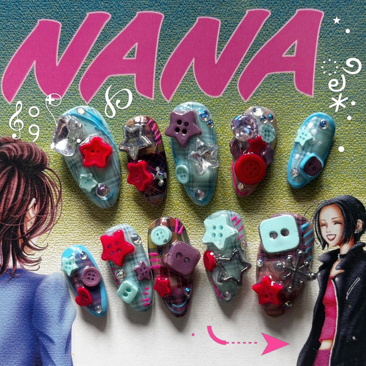 _jasal's tweet photo. j'ai trop dead ces press on nails hihi https://t.co/HNflayKppV