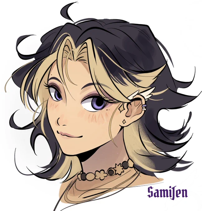 Can finally share this! My new character for our 3rd DnD campaign. She's an aasimar bard