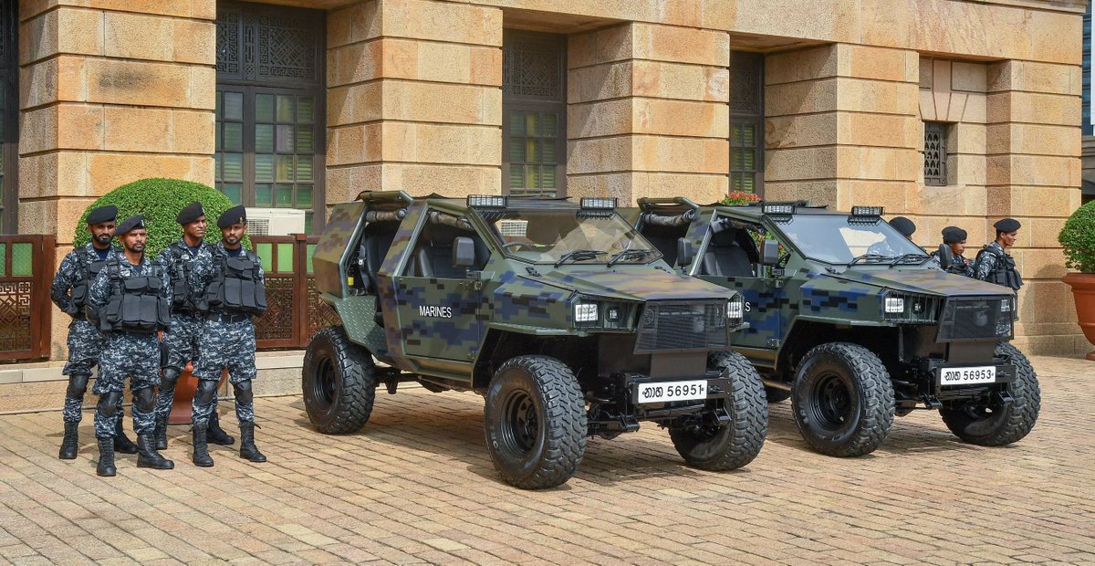 NewsIADN's tweet photo. 🇱🇰 #SriLankaNavy Coastal All-Terrain Vehicle (CATV) based on modified chassis of #Mahindra Armado ALSV. https://t.co/RaAfI9cRPS
