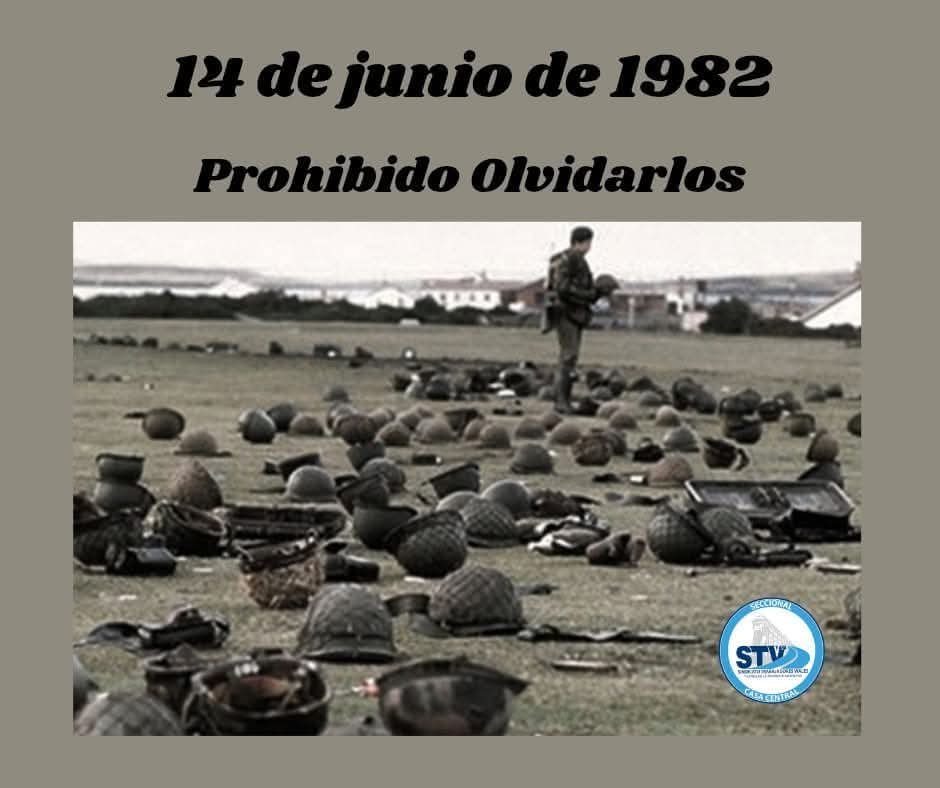 SeccionalCCstv's tweet photo. El 14 de junio de 1982, los mandos de dictadura cívico militar entregaron Puerto Argentino a manos británicas, llegando a su fin un conflicto bélico de 74 días.
La recuperación de nuestras islas dejó una cifra de 649 fallecidos
¡NO LOS OLVIDAMOS...!

#STVyARA
#AleñáConducción https://t.co/xmZWDOHRgx