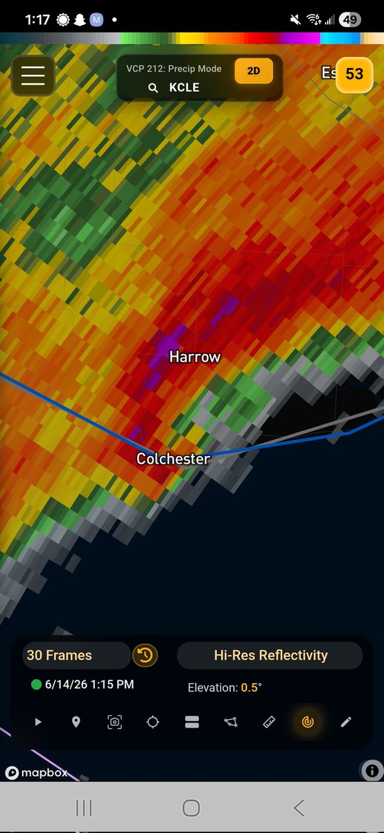 DakLegg's tweet photo. Interesting signature on radar near Colchester. Storm is packing a punch

#onstorm https://t.co/r1LEvRmf59