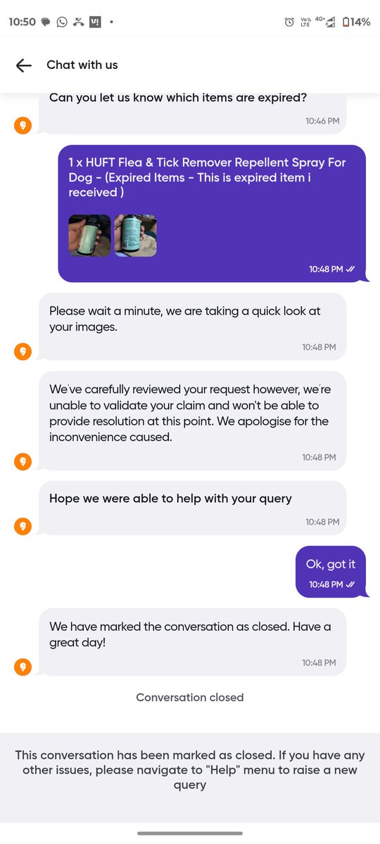 Hariom753's tweet photo. @SwiggyCares @instamart_it Hi i received an expired product how you are selling the expired item on your platform and i want to return your automates chat was denied and see the condition of the bottle... https://t.co/7vjpXjhn5y