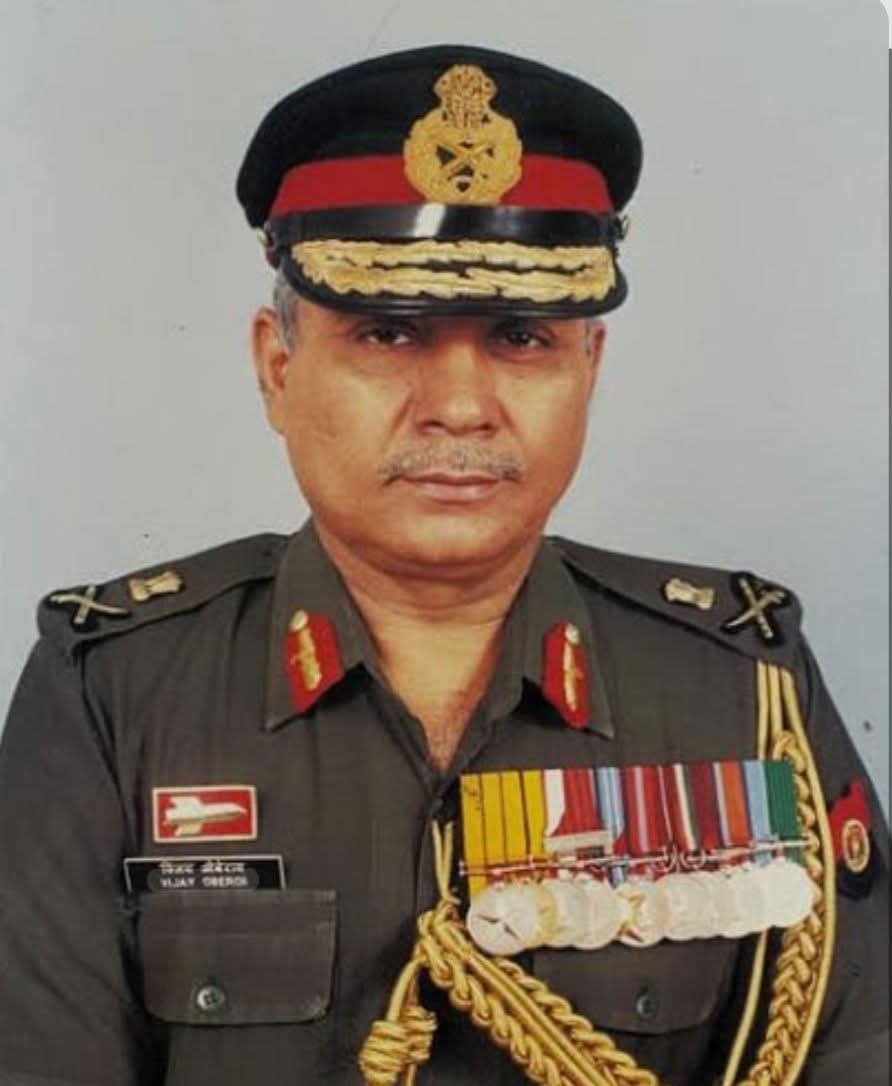 Anubakshi8's tweet photo. 01.10.41 - 14.06.26
Homage to
Lt. General Vijay Oberoi
PVSM, AVSM, VSM (Retd)
Former Western Army Commander &amp; VCOAS.
Om Shanti 
#amarbalidani https://t.co/w8TmAE5R1R