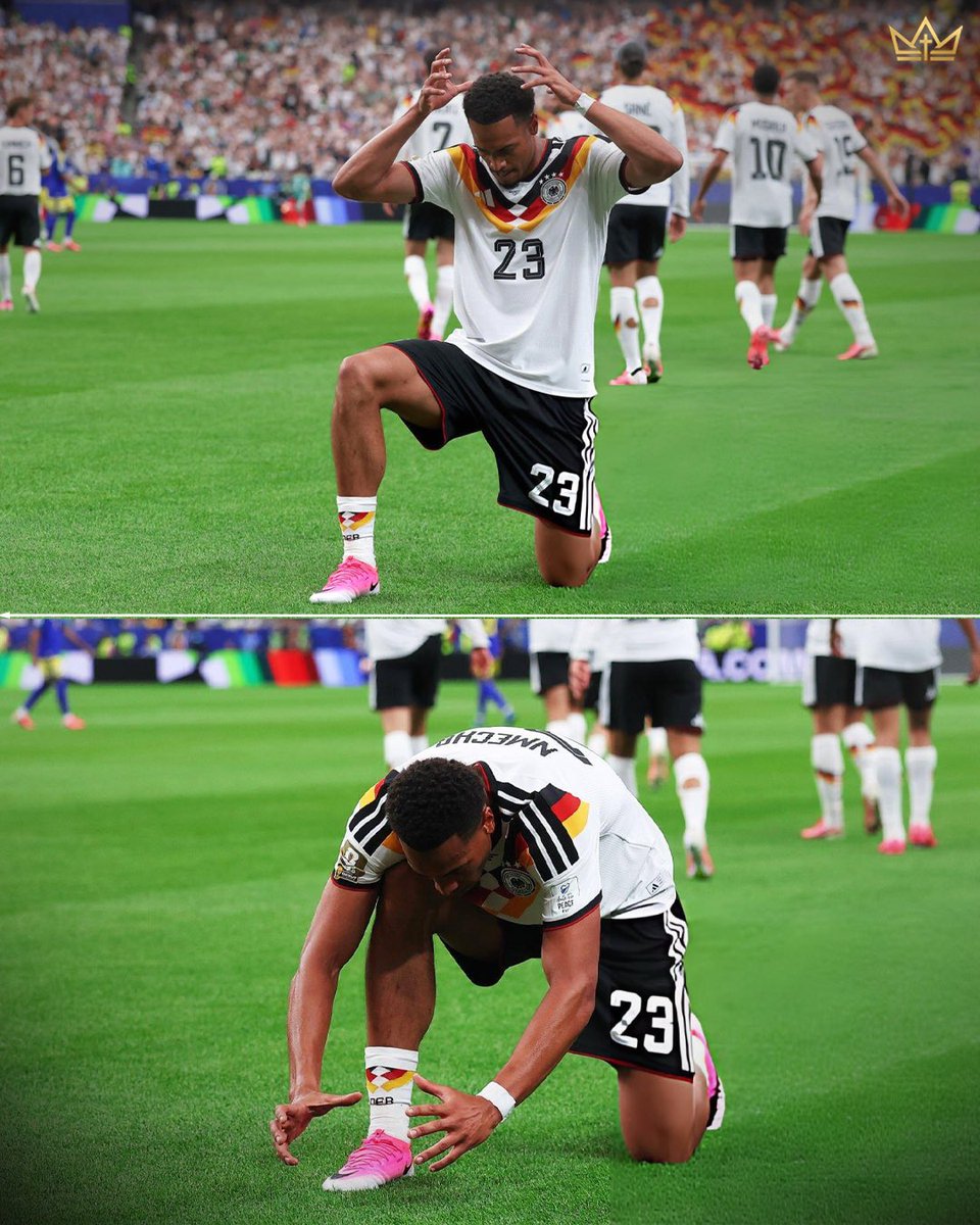 BallersinGod's tweet photo. Felix Nmecha found the net for Germany… but his celebration said even more than the goal.

After scoring, he symbolically laid down his crown, a reminder that every gift, every victory and every moment of glory ultimately belongs to Jesus.

#TheKingsReturn https://t.co/4nImPFPEW7