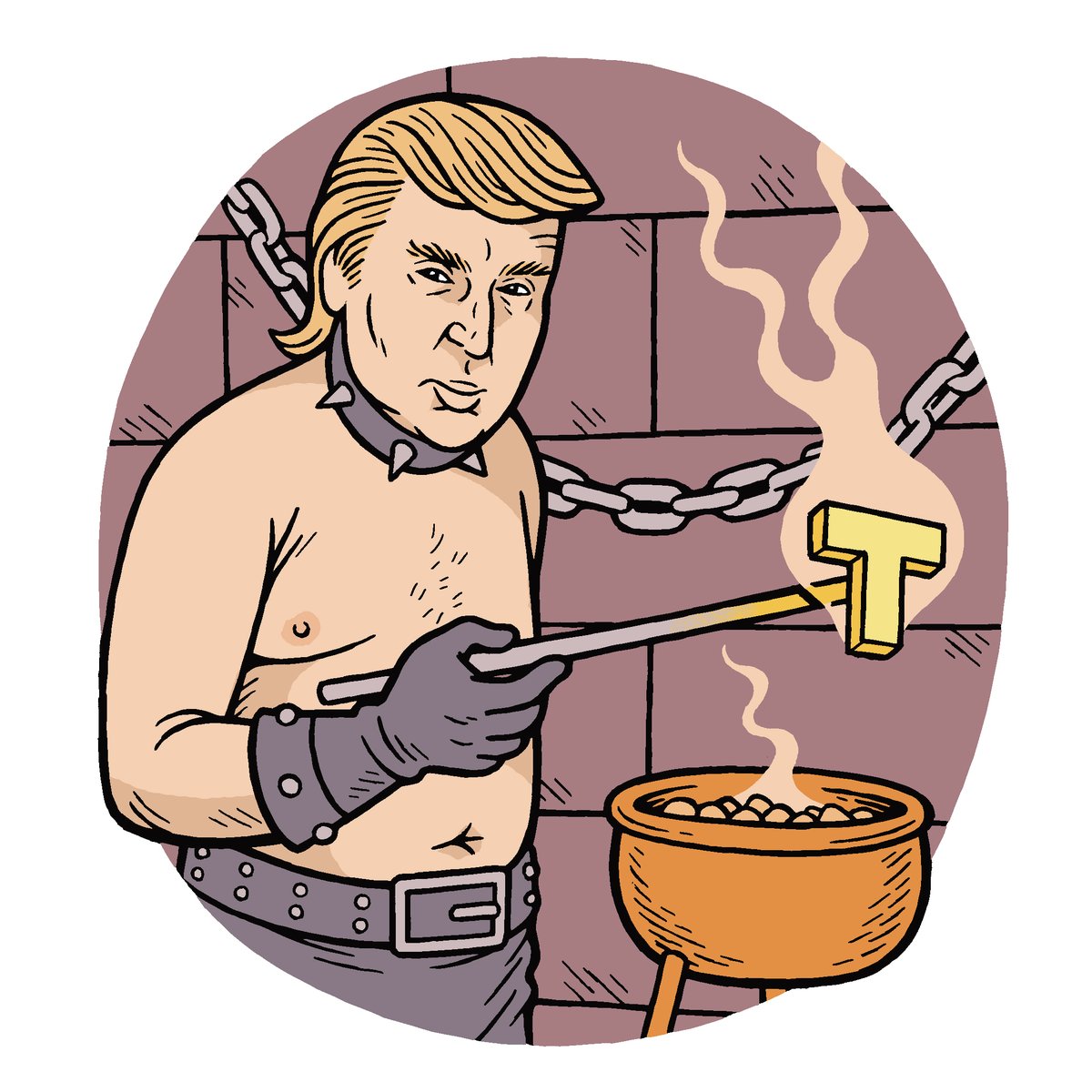 DethwurmLLC's tweet photo. Donald Trump, born June 14, 1946
"Trump Dungeon," illustration by @danny_hellman for Jungle Law, 10/29/03
#illustrator #illustration #comix #comics #politics #Trump https://t.co/6fwOPKjA2q