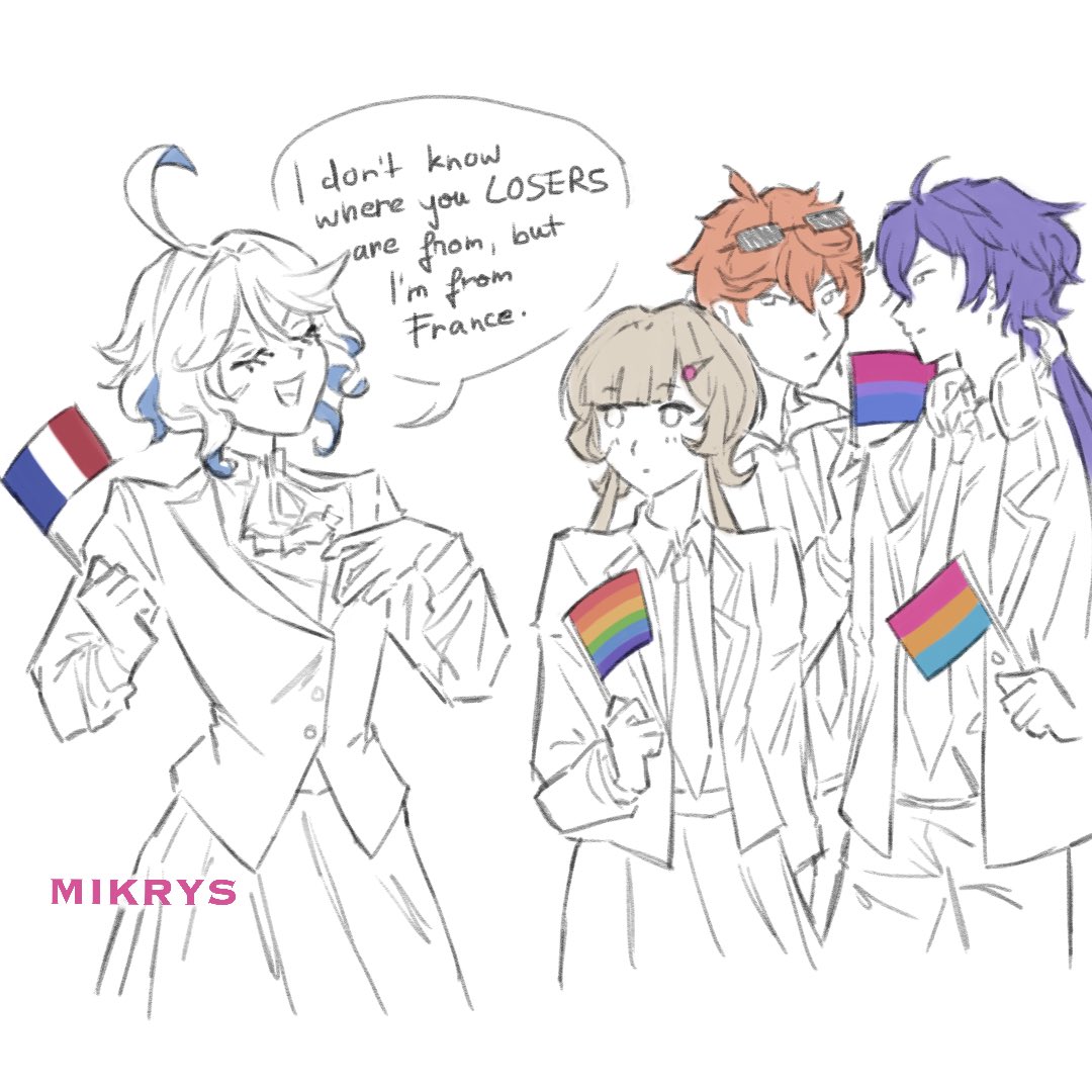 mikrys_art's tweet photo. it’s literally her! 
#GenshinImpact #furina #sandrone #childe #flins https://t.co/cWNrw2IMVt