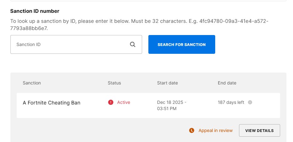StrikeWasTakenn's tweet photo. Still banned on fortnite appeal has been in review for 6 months! 
appeal id i guess 4b048809-c4f3-4887-8fa5-0ee04a41608d https://t.co/Co5XUpLkOt
