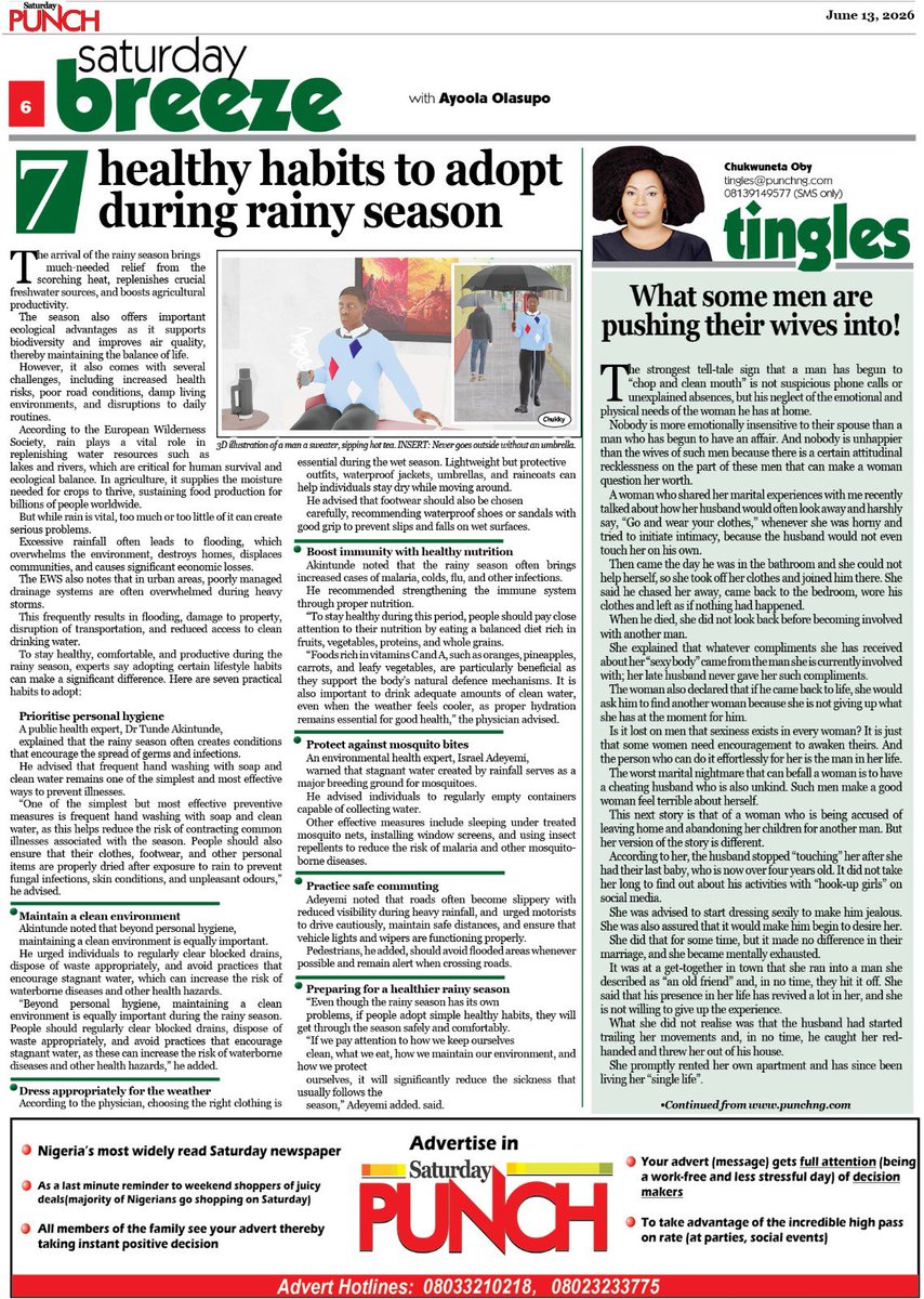 EarnestScn's tweet photo. “To stay healthy, comfortable, and productive during the rainy season, experts say adopting certain lifestyle habits can make a significant difference. Here are seven practical habits to adopt”

Read More👇

https://t.co/tp8hDwKMoQ https://t.co/M1E9jqC0Ic