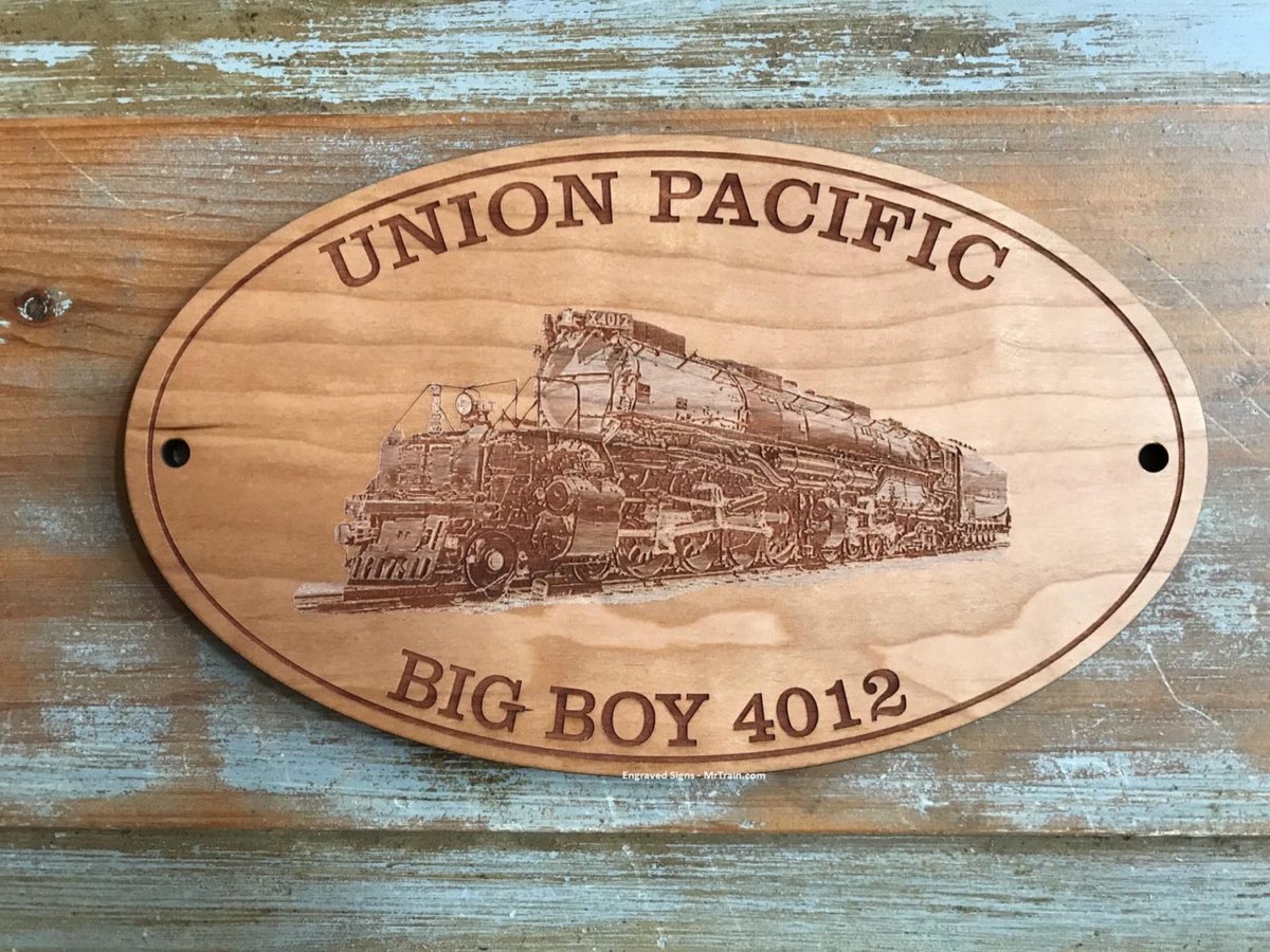 MrTrain_com's tweet photo. Will you be viewing the 4012 and 4014 together at @steamtownnhs in #scrantonpa ? Union Pacific Railroad signs are ready for you to commemorate the day at https://t.co/gTznvNQawr ! #bigboy #steamtown #unionpacific #250years #steamtown #pennsylvania #scranton #signs https://t.co/TZiCZqAHWz