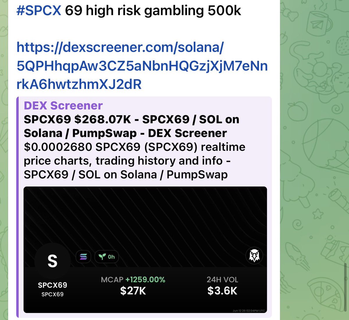 pumpdaily00's tweet photo. #SPCX69 hit so far 4x in 2 days called 500k in #Vip channel hit 2 million 

Dm in telegram to join #Vip group @migglesboy 

$Sol $ETH #memecoin https://t.co/3Ao5kq5Z34