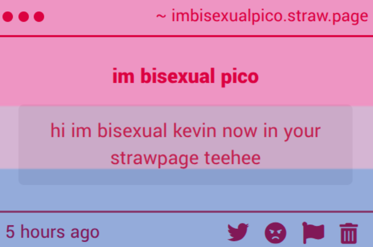 bisexualpico's tweet photo. hello bisexual kevin! 👋  im bisexual pico https://t.co/6lOwZbTyRt