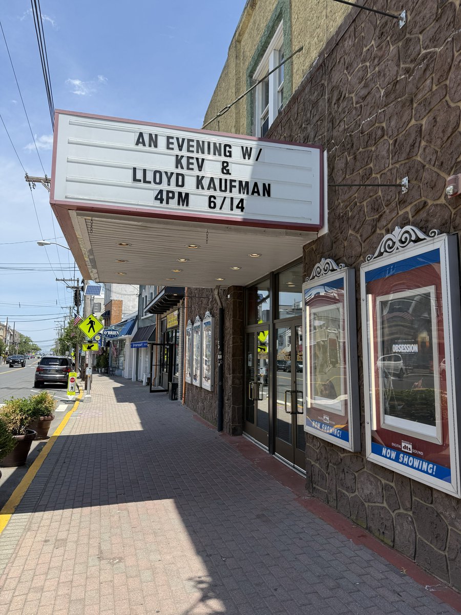 JustySilverman's tweet photo. All set up at Kevin Smith’s Smodcastle Cinemas for the Lloyd and Troma event https://t.co/I0rb3JLQCq