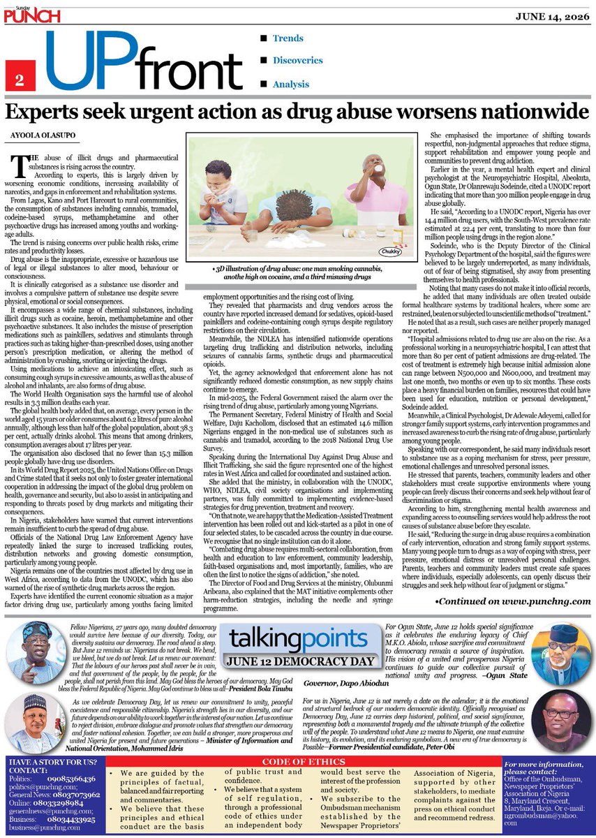 EarnestScn's tweet photo. “In Nigeria, stakeholders have warned that current interventions remain insufficient to curb the spread of drug abuse.”

Read More👇

https://t.co/ElVmWAqpsD https://t.co/HC6QRzioZs