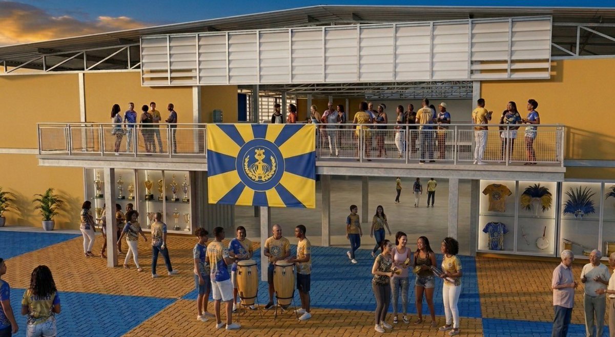 Tuiutioficial's tweet photo. 🤩 Vem aí o Palácio do Samba de São Cristóvão 🤩

A nova quadra do Tuiuti é muito mais do que concreto e tijolos. É a realização de um sonho antigo, um investimento na nossa comunidade e um legado para as próximas gerações. O futuro já começou💙💛

📷 Divulgação Prefeitura do Rio https://t.co/cmx6wvDc4I