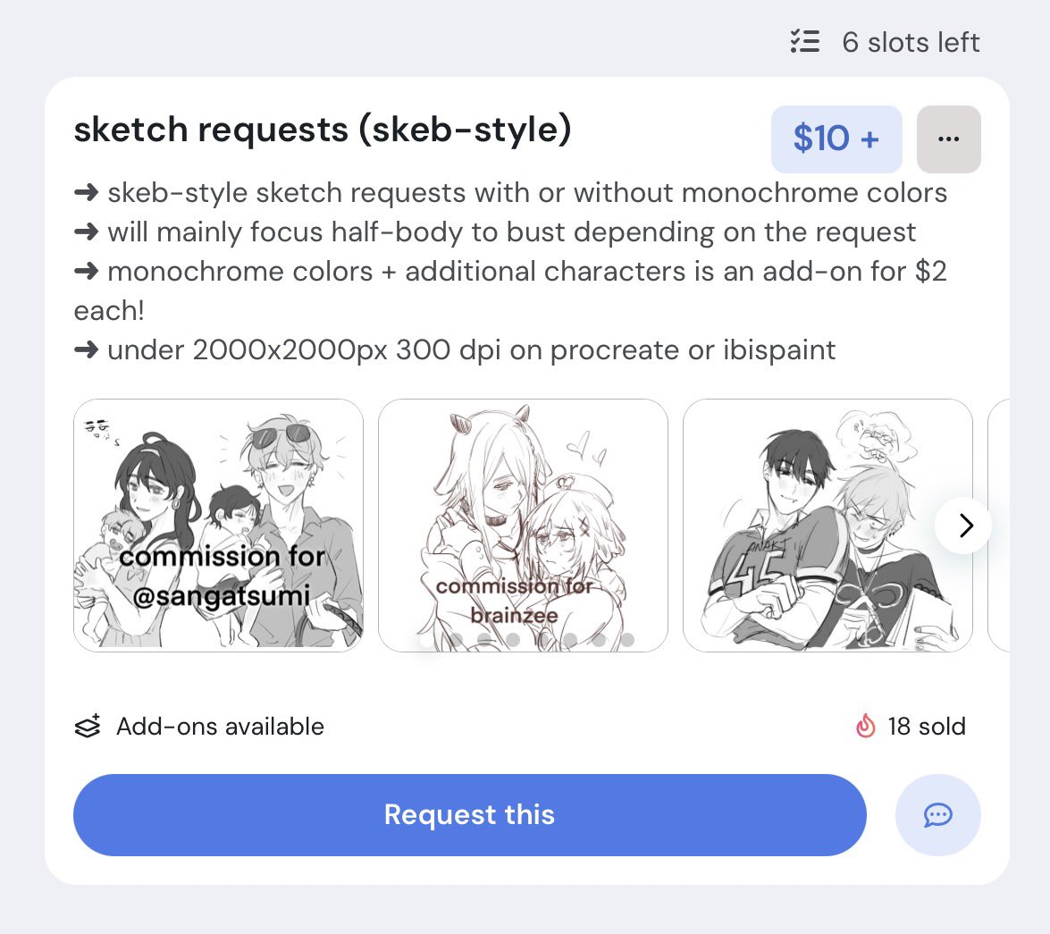 the_quipper's tweet photo. hi! 👋 i’m opening b/w sketch comms again because i’m a little tight on money - there’s 6 slots for this month w/ the base price being $10 USD (max price w/ add ons $14 USD) ☝️

if u see this please help w a small rt to share w others https://t.co/U2zbuUx4zm