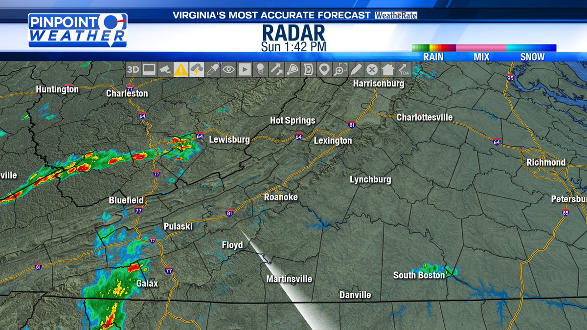 WFXRWeather's tweet photo. Temperatures have returned to the 80s and low 90s this afternoon for most. With humidity rising, heat index values are in the upper over Southside. Some rain is moving into parts of the NRV as well. Expect more storms to develop through the afternoon and evening.
#vawx https://t.co/62FOhUg0RD