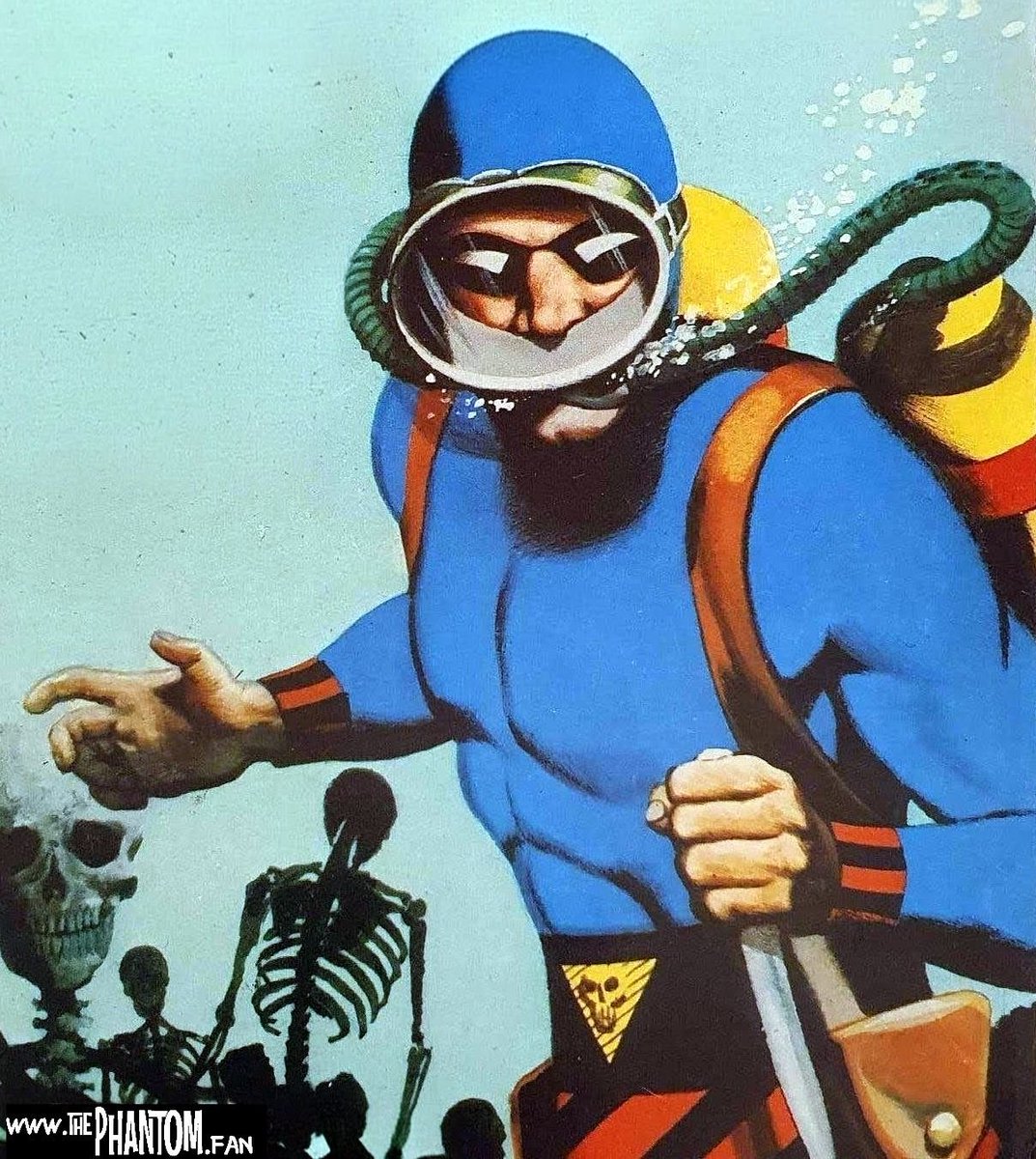 thephantom_fan's tweet photo. 🎨 Rolf Gohs. #thephantom #comicbook #skeleton #diving https://t.co/KaeJJFzLjc