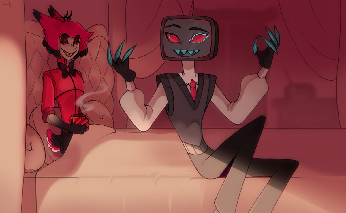 MarTirex1000's tweet photo. ☕️
#Radiostatic #voxal #Hazbinhotelfanart #vox #alastor https://t.co/6R3zC26vGx
