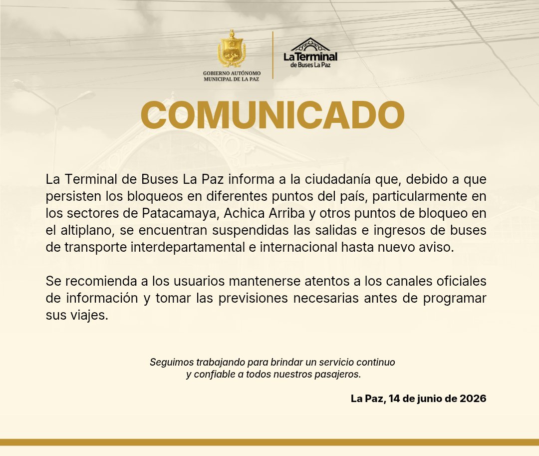 TerminalLaPaz's tweet photo. LAS SALIDAS CONTINUAN SUSPENDIDAS ⚠️ https://t.co/rgpo0dVnr8
