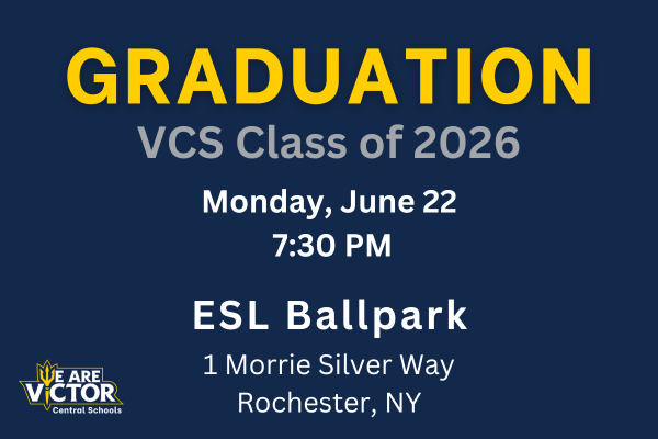 VictorSchools's tweet photo. The VCS Class of 2026 Graduation is just about a week away! 🎓  
For more information go to: https://t.co/ywM7Lskn8B https://t.co/saKiRr6398