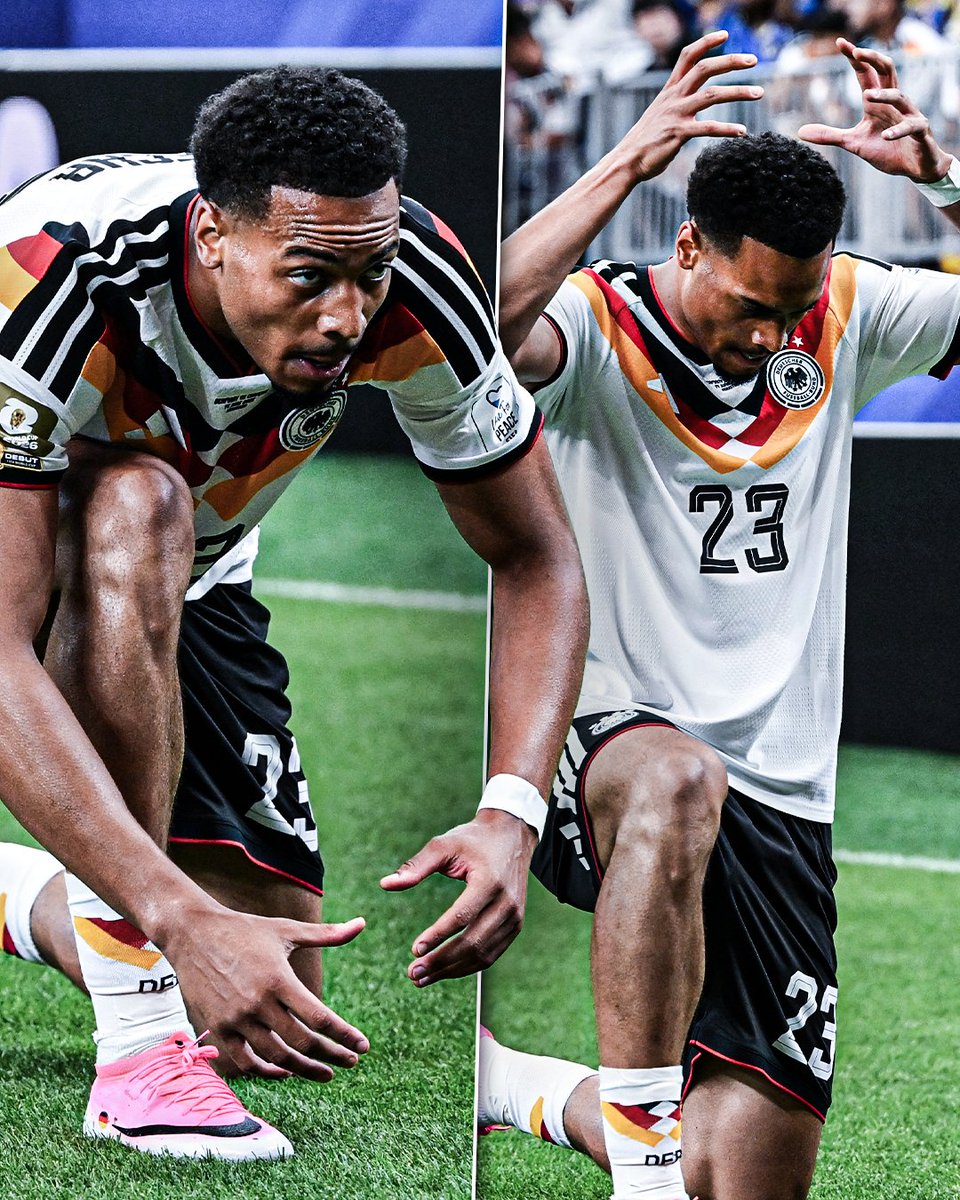 ESPNUK's tweet photo. Felix Nmecha's celebration after scoring against Curaçao 👑 https://t.co/leq2PwkpgB