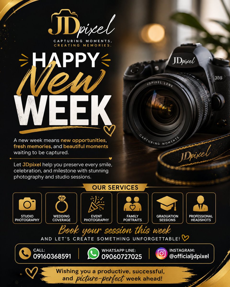 Bayonle006's tweet photo. Another week to book a session with JDpixel
We got you covered https://t.co/IoRLHiNPiD