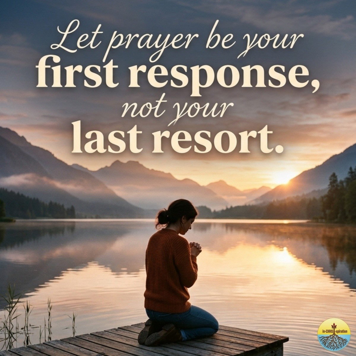 inCHRISTspired's tweet photo. When life throws unexpected challenges our way, it's natural to try and fix everything by relying on our own strength—only turning to God when we run out of options. But what if we completely shifted our perspective?

​Instead of waiting until we are overwhelmed, we can choose to bring our worries, our plans, and our hearts to Him before doing anything else. There is an incredible, calming peace that washes over us when we surrender our situations to God rather than trying to carry the weight all by ourselves.

​Let this powerful reminder be a gentle anchor for your spirit today. Start with prayer, lean on His eternal wisdom, and step forward knowing you aren't walking alone.